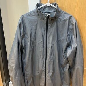 Nike Gray Windbreaker Lightweight Water-Resistant